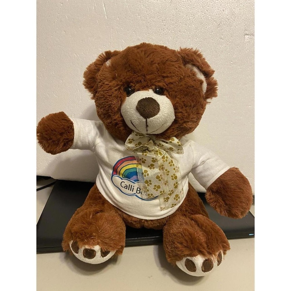 stuffed animal plush calli bear plastic eyes